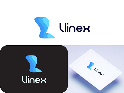 Llinex logo android app design app black blue brand identity branding company graphicdesign illustration l logo lettering logo logo art logo mark logodesign logotype others typography vector vector art