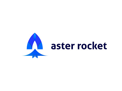 Aster Rocket logo a letter logo android app design animation app app branding blue brand identity branding branding design company graphics illustration logo logodesign logomark logos rocket logo ui