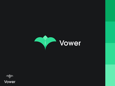 Vower Logo Design abstract logo app brand guidelines branding company design art flower flowerlogo green green logo illustration logo logo branding logodesign others typography ui v letter v logo vector