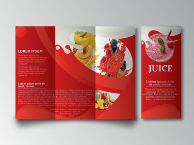 Fruit Brochure Red Illustrator brochure design brochure template flyer flyer template food brochure food flyer food menu graphics design menu card others