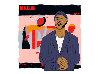 Madlib art design digitalart doodle drawing font graphic design hip hop illustration pop art portrait procreate underground