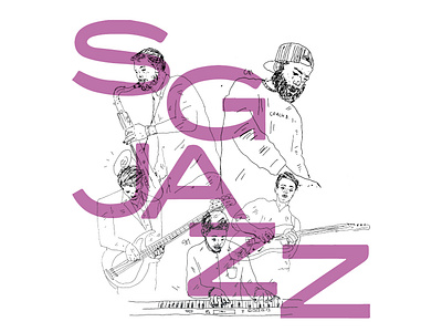 SGJAZZ - Like Glue art collage cover design digitalart doodle drawing font graphic graphic design hip hop illustration jazz pop art popart portrait street art typography