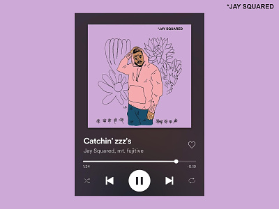 Jay Squared - Catchin' zzz's art cover design digitalart doodle drawing font graphic design hip hop pop art portrait purple streetart