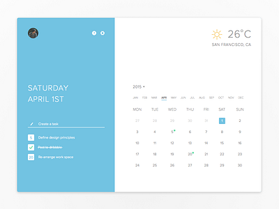 Calendar Widget calendar design flat interface ui widget