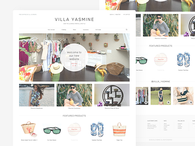 Villa Yasmine Ecommerce Website clean clean ecommerce design ecommerce business ecommerce design ecommerce shop ui uidesign uiux website design