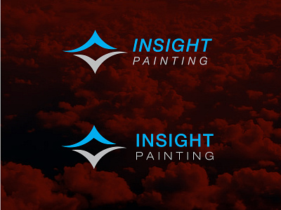Insight Painting beautifu logo design beautiful logo blue branding design flat design gray icon illustration logo logo design minimalist logo vector