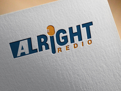 Alright Radio beautifu logo design beautiful logo blue design flat design latter logo logo design minimalist logo modern