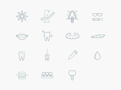 Dental Icons dental dentist dentistry icons illustration orthodontist teeth