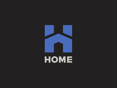 Home Logo brand door estate h home house identity logo property real typography