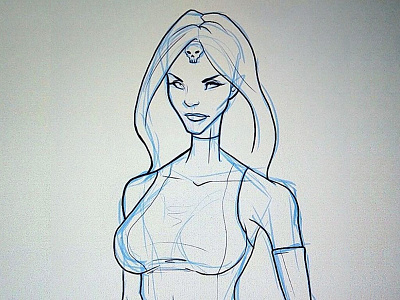 Mystique Sketch cintiq drawing female marvel mystique sketch superhero villain xmen