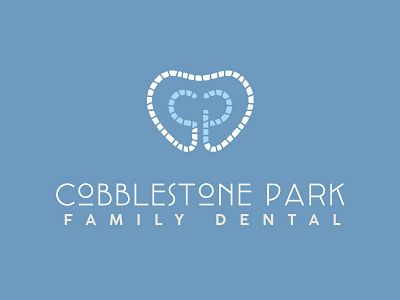Cobblestone Park Family Dental v2 brand cobblestone dental dentist icon identity logo orthodontist teeth tooth