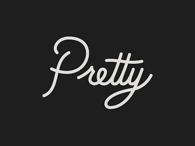 Pretty fancy pretty script typography