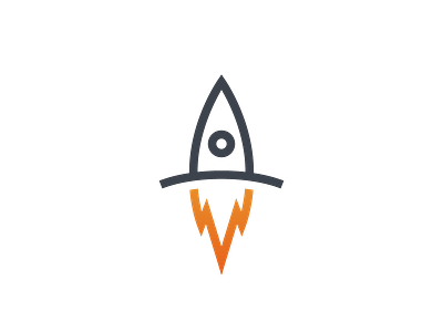 Rocket blastoff fire flame horizon icon logo rocket spaceship