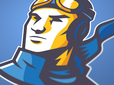 Pilot Logo Concept bomber goggles identity logo man pilot sports