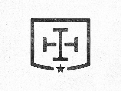 IH Monogram brand h horse i icon identity iron letterpress logo monogram plus star