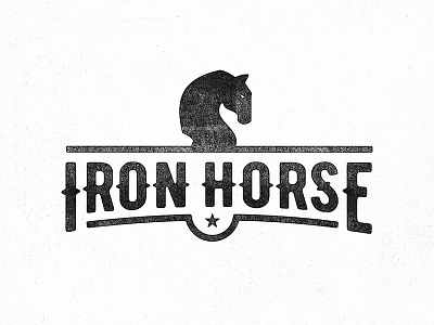 Iron Horse brand horse identity iron letterpress logo restaurant rustic star