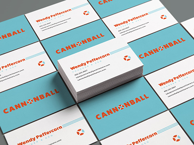 Cannonball Business Cards branding c icon cannonball cleaners identity life preserver lifeguard lifesaver pool retro swimming