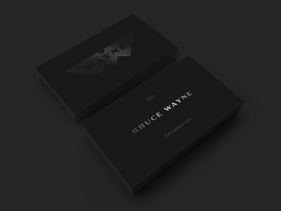 Wayne Enterprises Business Cards batman black bruce wayne businesscard dribbble foil print print design warmup