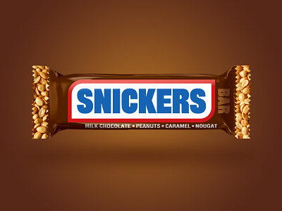 Thicker than a Snicker brand candy candy bar chocolate chocolate bar identity label packaging peanuts rebrand snickers