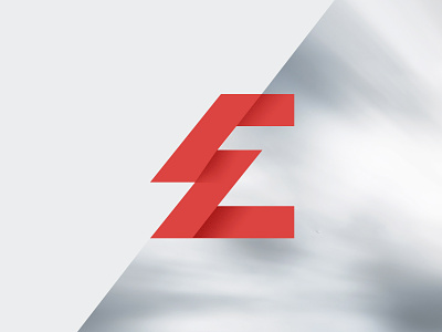Electro E angles brand e letter e logo electro identity lettermark lightning monogram red warmup