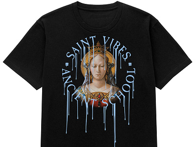 Saint Vibes t-shirt fashion graphic design illustration