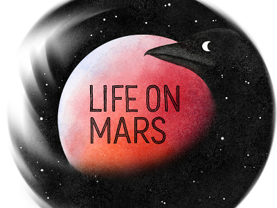 Life on Mars logo brandind graphic design illustration logo watercolor