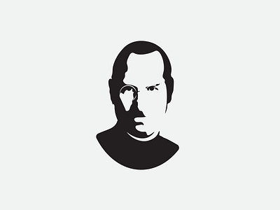 Steve Jobs 2d 2d art apple bill gates black celebrities celebrity icon illustration logo minimal portrait steve jobs technology