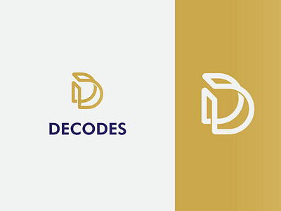 Decoration and Design Logo branding d dd decor decoration decorative design gold logo minimal white