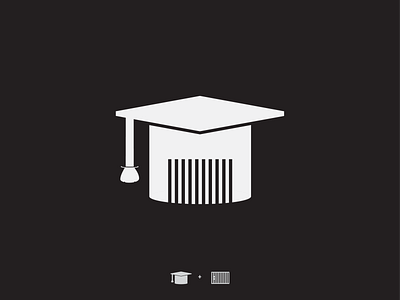 School is Prison. 2d art branding cap graduate graduation graduation cap icon illustration logo mind minimal prison school school logo ui