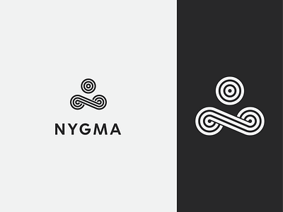 Hypnotherapy Center. 2d black black white branding circles icon illusion illustration logo minimal