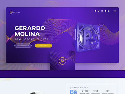 Gerardo Molina. Graphic designer / Web. resume. design ux website