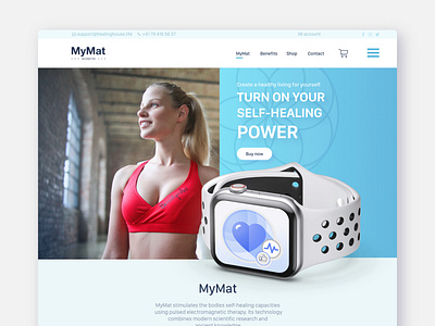 Web design. Adobe XD. MyMat by Healing House.