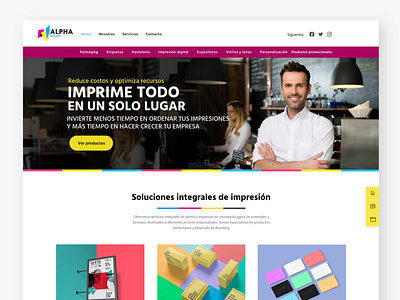 Diseño de sitio web para imprenta digital