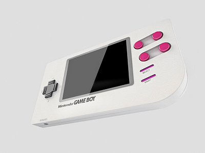 3d modeling gameboy by Gerardo Molina cinema 4d design illustration