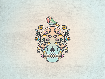 Floral Skull Logo