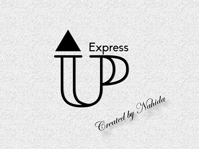 Up Express Logo Design arrow express illustrator logo design up