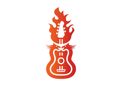 Dragon Music Logo band branding dragon entertainment fire gradient guitar illustrator logo logo design media music rock and roll rock band sound studio vector