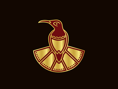 Stylish Small Bird Logo animal beauty bird branding design elegant hummingbird illustrator logo logo design nature reddish hermit royal small bird stylish vector