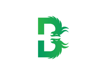 Letter B Dragon Logo