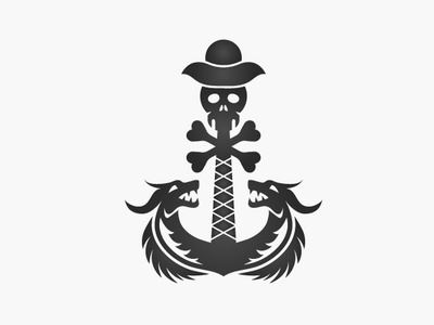 Death Anchor Logo anchor death dragons hat head illustrator logo logo design ocean pirate ship skull skull and crossbones