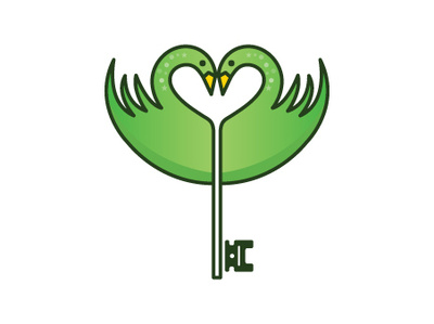 Swan Key Logo animal birds branding heart illustrator key logo logo design love minimalist real estate swan symbol vector