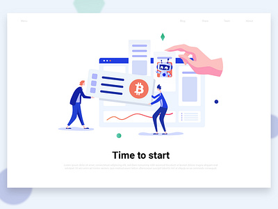 Dashboard bitcoin blue dasboard design illustration placeholder vector web