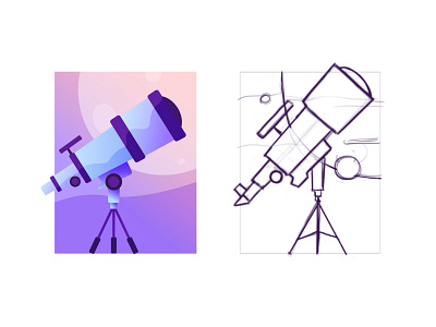 Astronomy icon astronomy design icon icons set illustration purple school subject ui vector web