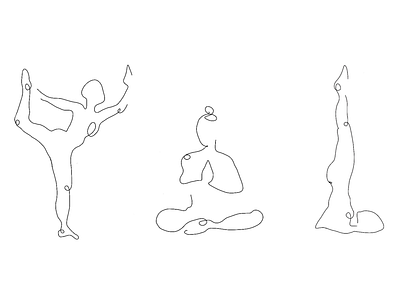 Namaste doodle fine line illustraion minimalist one line procreate sketch stretch yoga yoga logo yoga pose