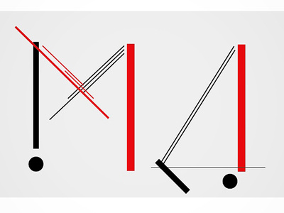 Russian avant-garde monogram constructivism cyrillic el lissitzky geometric geometry graphic design monogram red and black russian type art type design typeface typography