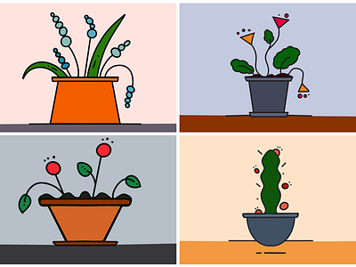 Keep your plants alive cactus decor flowers green thumb illustration leaves minimalist pastel plant illustration plant pot plants procreate simple