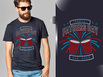 Fathers Day Evening Party T Shirt Design artist design fathers day flat free hats illustration party hat poster poster art poster design tshirt tshirt art tshirt design tshirts vector