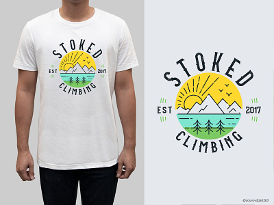 Climbing company t shirt design