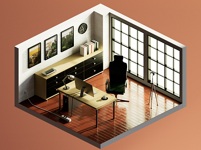 My first room work in 3D 3d cinema 4d redshift room
