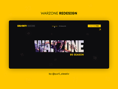 Call of Duty Warzone | Redesign concept call of duty games redesign ui warzone webdesign website